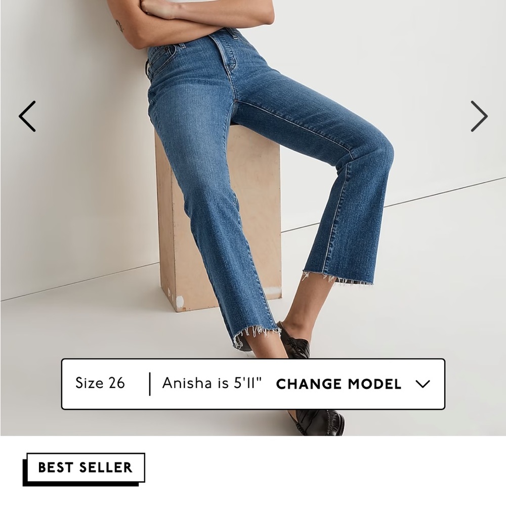 (NEW/UNWORN) Madewell Cropped Jeans